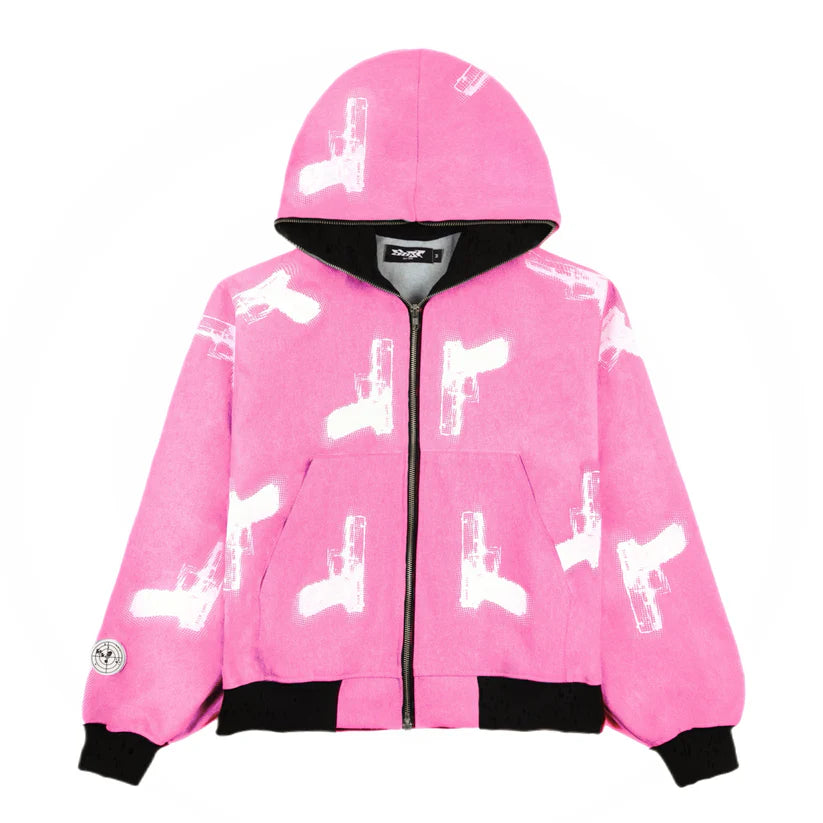 GLOCKS Full Zip Jacket Pink